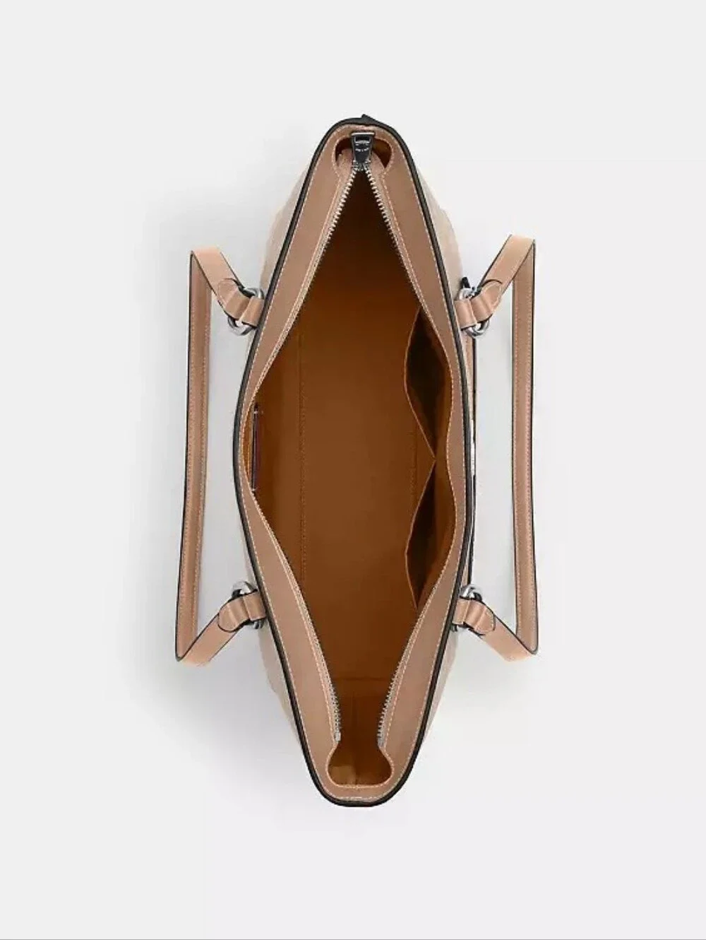 Coach Taupe Signature Tote with Tan Leather Straps